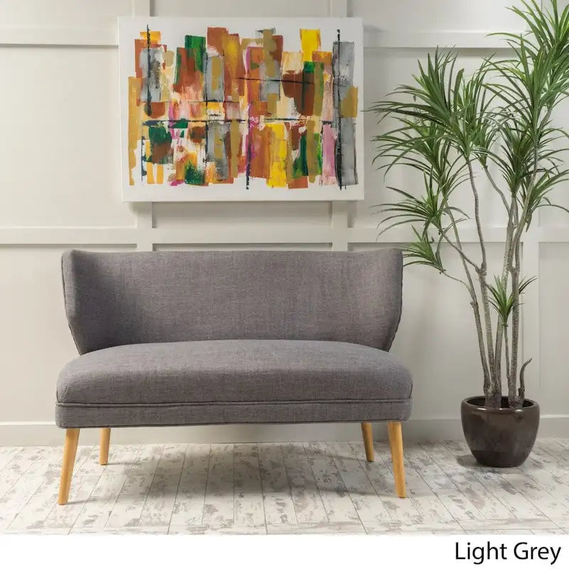 Causeuse en tissu Desdemona Mid-Century de Christopher Knight Home