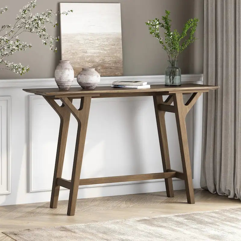 Console Divo en bois d'hévéa par Christopher Knight Home