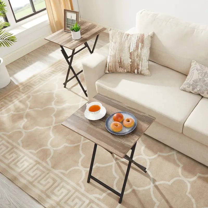 2-Piece Folding TV Tray - 14.96 x 19.69 x 26.38