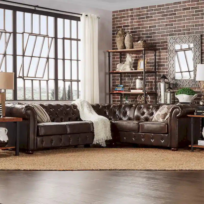 Canapé d'angle Chesterfield 6 places Gdansk
