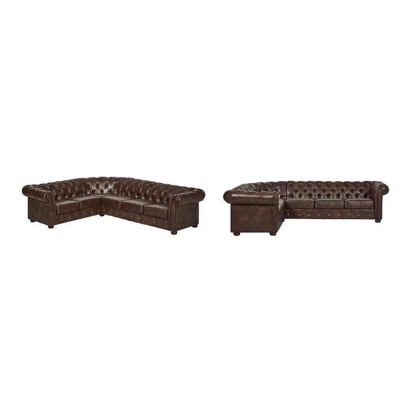 Canapé d'angle Chesterfield 6 places Gdansk