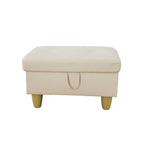 Ottoman de rangement carré en cuir pour salon
