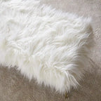 Silver Orchid Nilsson Contemporary Modern Faux Fur Long Bench Ottoman