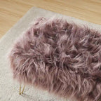 Silver Orchid Nilsson Contemporary Modern Faux Fur Long Bench Ottoman