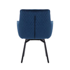 Porthos Home Demi Swivel Velvet Accent Chair with Metal Legs