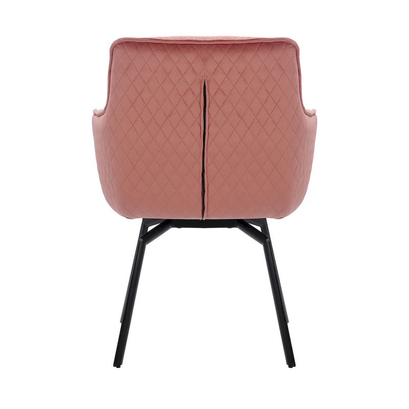 Porthos Home Demi Swivel Velvet Accent Chair with Metal Legs