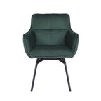 Porthos Home Demi Swivel Velvet Accent Chair with Metal Legs