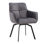 Porthos Home Demi Swivel Velvet Accent Chair with Metal Legs