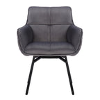 Porthos Home Demi Swivel Velvet Accent Chair with Metal Legs