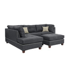 Ensemble de canapé sectionnel réversible 3 places Bobkona Chaise (capitonnée)