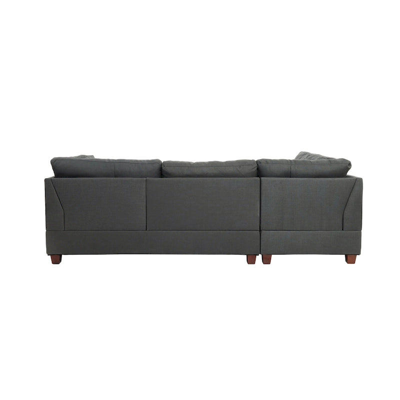 Ensemble de canapé sectionnel réversible 3 places Bobkona Chaise (capitonnée)