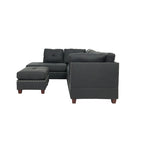 Ensemble de canapé sectionnel réversible 3 places Bobkona Chaise (capitonnée)