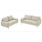 Villeda Velvet Mid-century modern 2PCS living room set