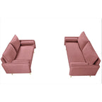 Villeda Velvet Mid-century modern 2PCS living room set