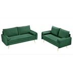 Villeda Velvet Mid-century modern 2PCS living room set