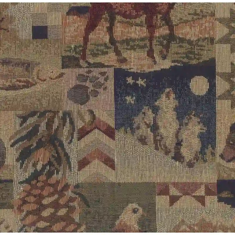 Repose-pieds Bali de 18 po avec coussin en tapisserie