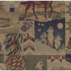Repose-pieds Bali de 18 po avec coussin en tapisserie