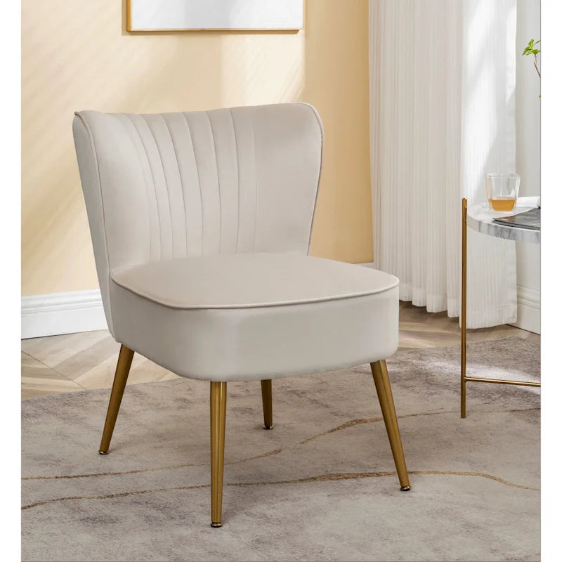 Us Pride Furniture Sauter 23.2 Wide Mid-Century Modern Microfiber Accent Chair