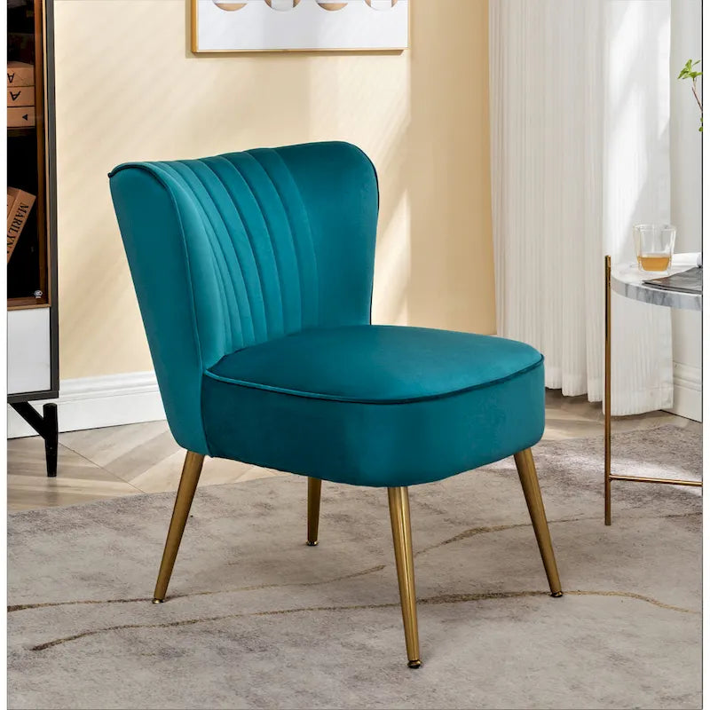 Us Pride Furniture Sauter 23.2 Wide Mid-Century Modern Microfiber Accent Chair