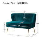 Delicia 3 Piece High-Quality Velvet Fabric Living Room Set with Sturdy Legs by HULALA HOME