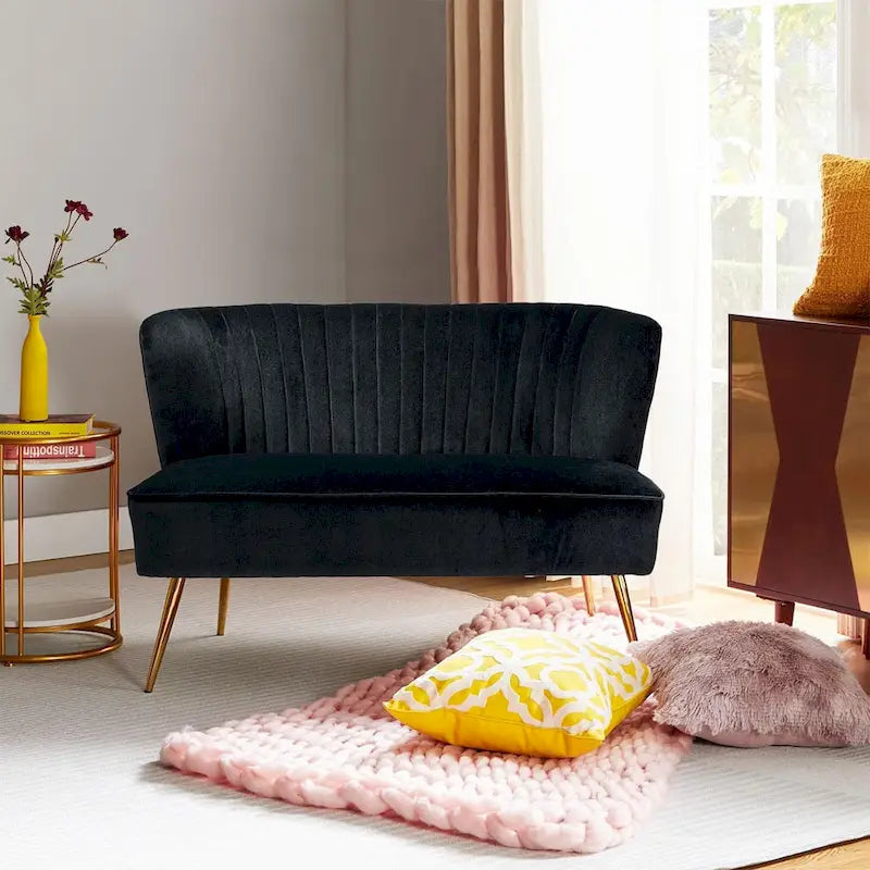 Delicia 3 Piece High-Quality Velvet Fabric Living Room Set with Sturdy Legs by HULALA HOME