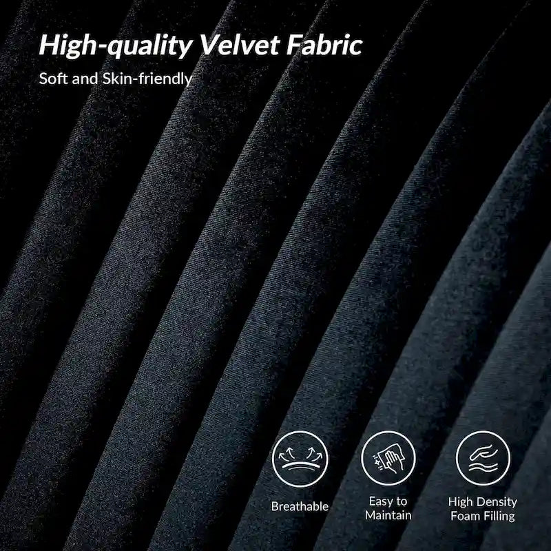 Delicia 3 Piece High-Quality Velvet Fabric Living Room Set with Sturdy Legs by HULALA HOME