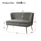 Delicia 3 Piece High-Quality Velvet Fabric Living Room Set with Sturdy Legs by HULALA HOME