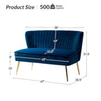 Delicia 3 Piece High-Quality Velvet Fabric Living Room Set with Sturdy Legs by HULALA HOME