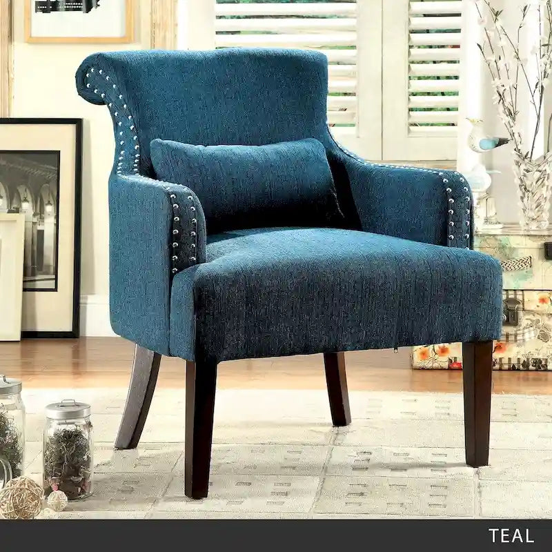 Nyer Contemporary Fabric Upholstered Accent Chair by Furniture of America