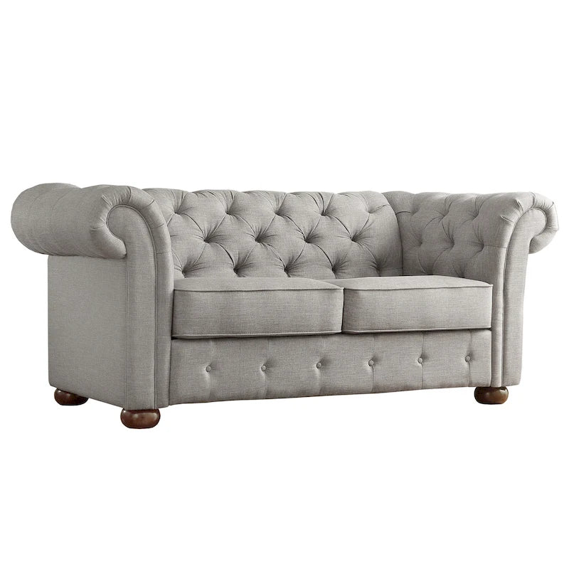 Causeuse capitonnée à accoudoirs arrondis Chesterfield Knightsbridge par iNSPIRE Q Artisan
