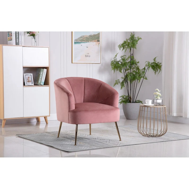 Porthos Home Skye Tufted Velvet Chrome Leg Accent Chair