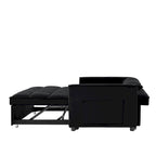 Velvet Convertible Loveseat Sleeper Sofa Couch with 2 Pillows