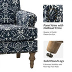 Yahweh Farmhouse Nailhead Armchair with Rolled Arms by HULALA HOME(Set of 2)
