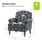 Yahweh Farmhouse Nailhead Armchair with Rolled Arms by HULALA HOME(Set of 2)