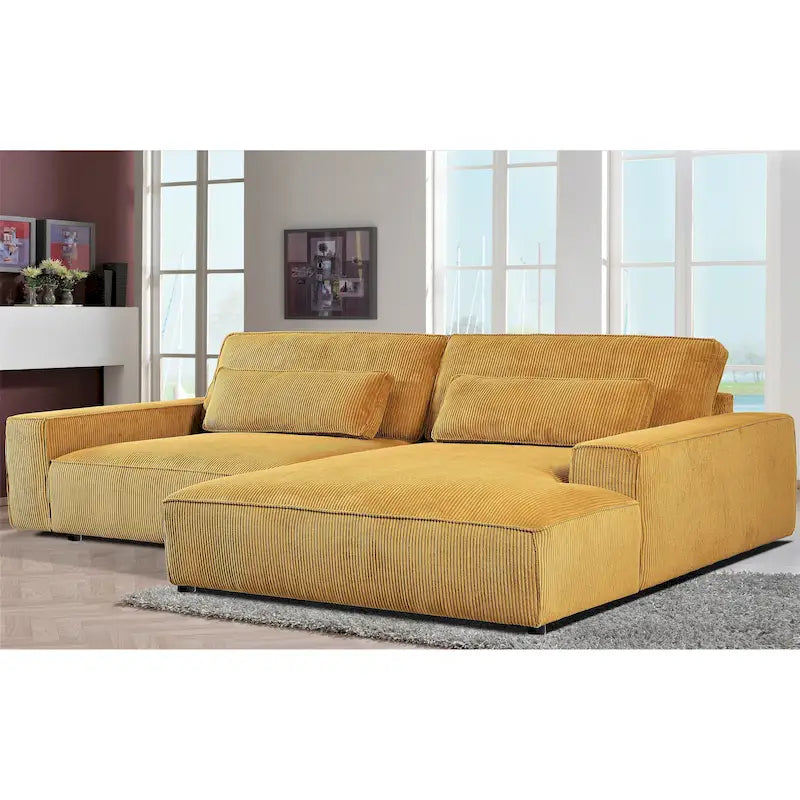 US Pride Furniture 105.52W Oversized Wood Frame Luxe Sectional Sofa