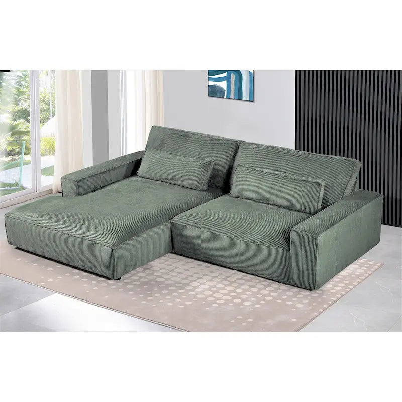 US Pride Furniture 105.52W Oversized Wood Frame Luxe Sectional Sofa