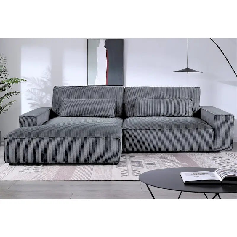 US Pride Furniture 105.52W Oversized Wood Frame Luxe Sectional Sofa