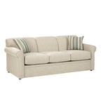 Belgian Ivory Sleeper Sofa Bed w/ Gel Memory Foam Mattress