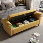 Modern Storage Bench Bed Bench with Rolled Arms