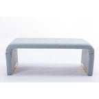 Modern New Boucle Fabric Loveseat Ottoman Footstool Bedroom Bench Shoe Bench With Gold Metal Legs