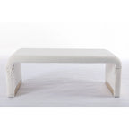 Modern New Boucle Fabric Loveseat Ottoman Footstool Bedroom Bench Shoe Bench With Gold Metal Legs