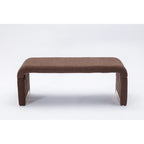 Modern New Boucle Fabric Loveseat Ottoman Footstool Bedroom Bench Shoe Bench With Gold Metal Legs