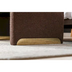 Modern New Boucle Fabric Loveseat Ottoman Footstool Bedroom Bench Shoe Bench With Gold Metal Legs