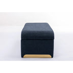 Modern New Boucle Fabric Loveseat Ottoman Footstool Bedroom Bench Shoe Bench With Gold Metal Legs