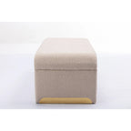 Modern New Boucle Fabric Loveseat Ottoman Footstool Bedroom Bench Shoe Bench With Gold Metal Legs