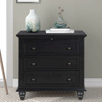 3-Drawer Storage Wood Cabinet, End Table with Pull out Tray
