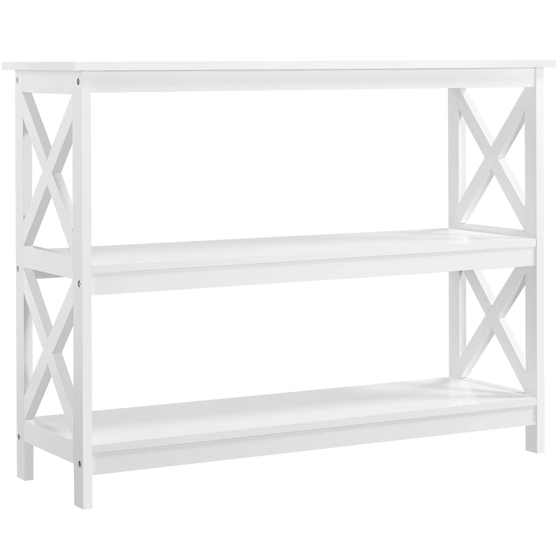 Yaheetech X-Design 3 Tiers Wooden Entryway Console Table