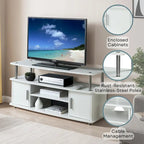 Meuble TV avec placards et étagères Designs2Go Monterey 55 pouces de Convenience Concepts