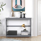 Yaheetech 2-Tier X-Design Console Table Console Tables for Entryway