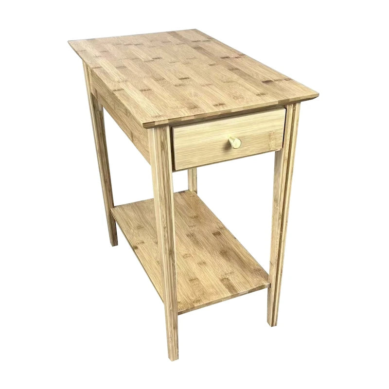 Table inclinable en bambou massif avec tiroir